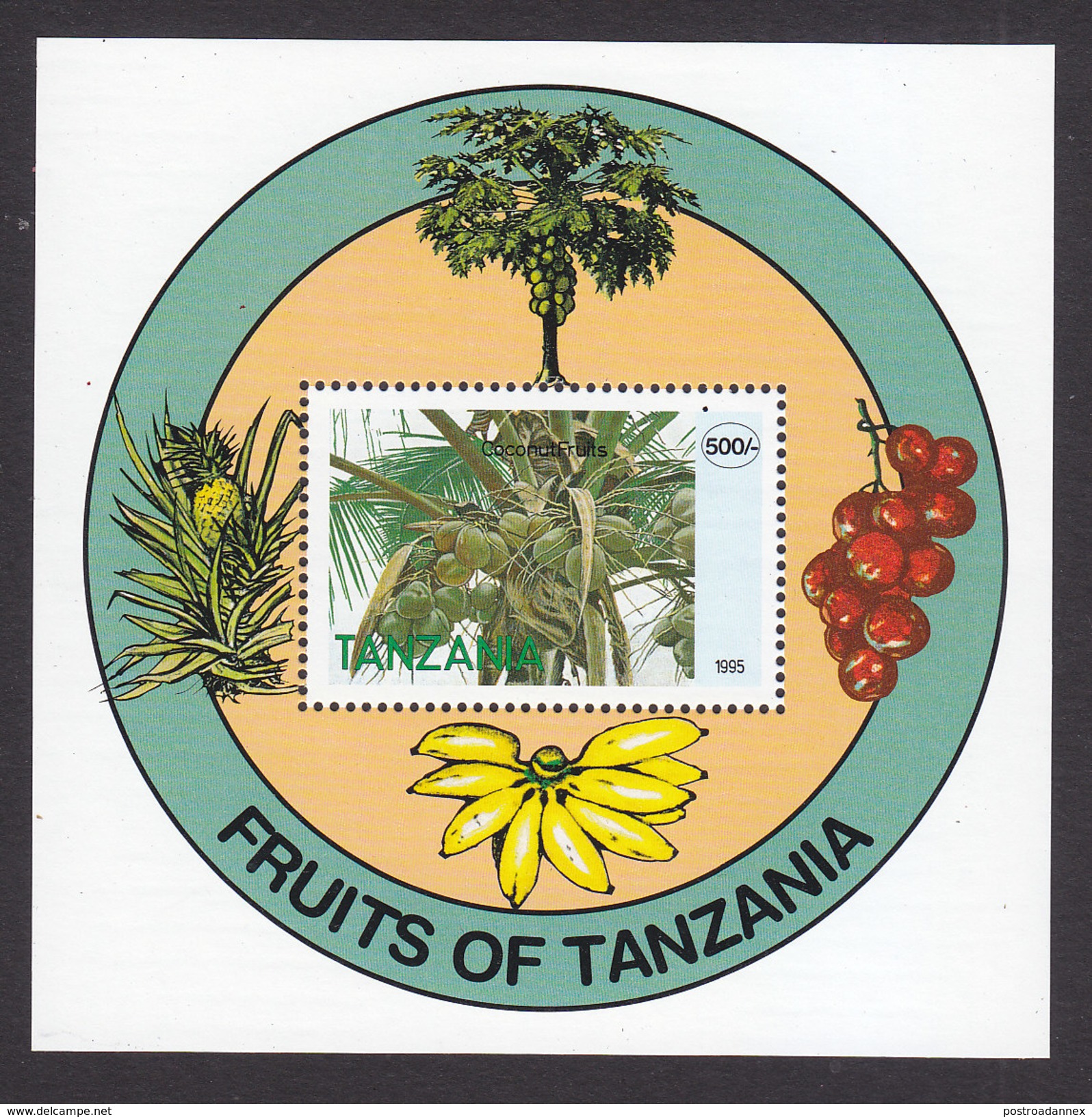 Tanzania, Scott #1333, Mint Never Hinged, Fruit, Issued 1995 - Tanzania (1964-...)