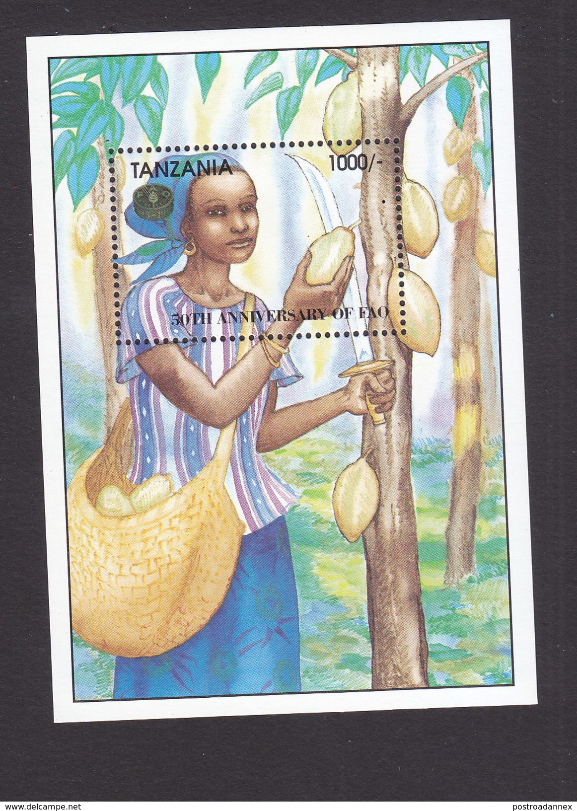 Tanzania, Scott #1345, Mint Never Hinged, FAO, 50th Anniversary, Issued 1995 - Tanzanie (1964-...)