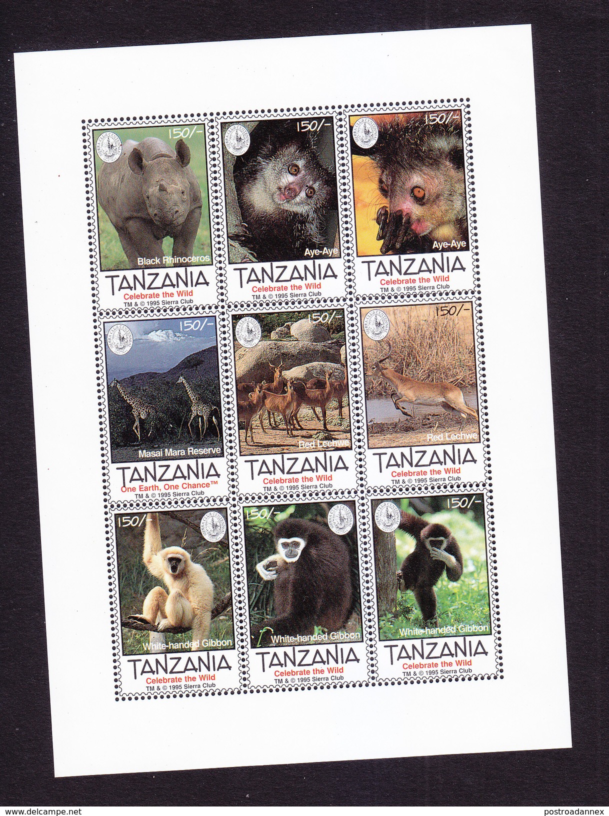 Tanzania, Scott #1327-1328, Mint Never Hinged, Wildlife, Issued 1995 - Tanzania (1964-...)