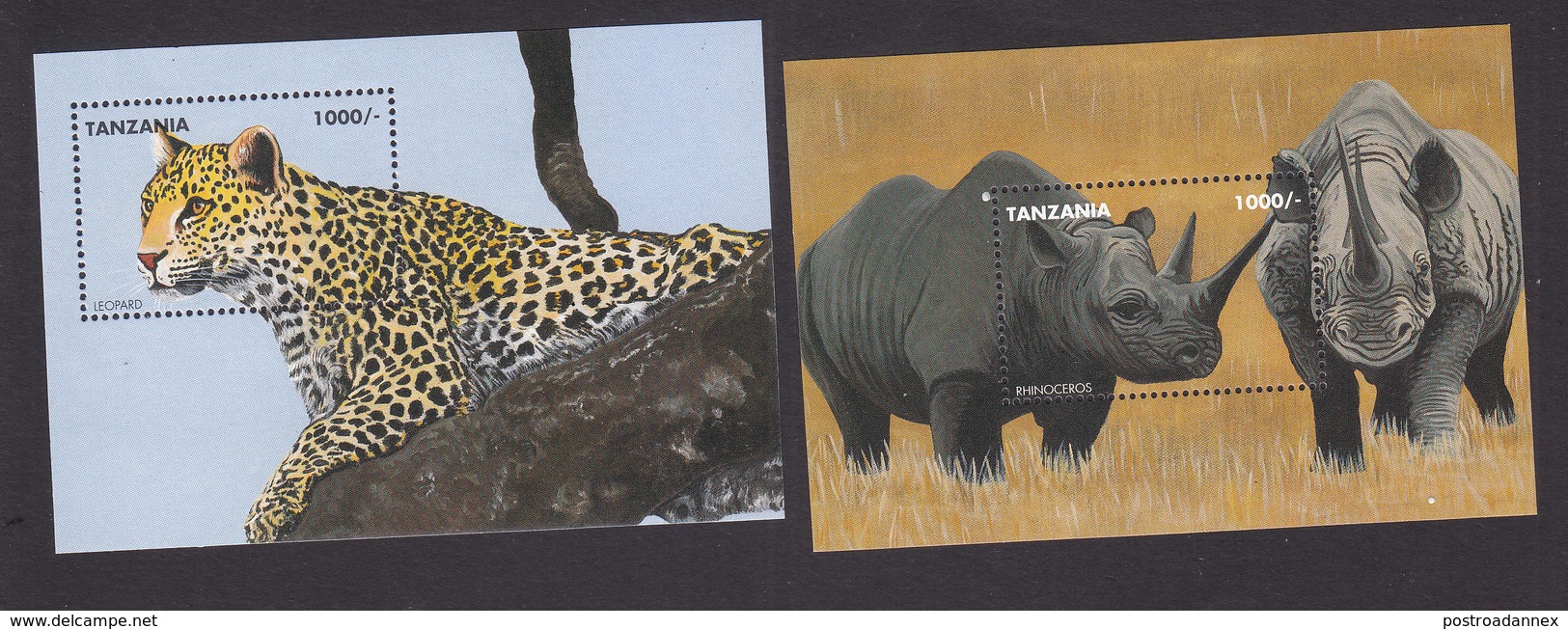 Tanzania, Scott #1365-1366, Mint Never Hinged, Wildlife, Issued 1995 - Tanzania (1964-...)