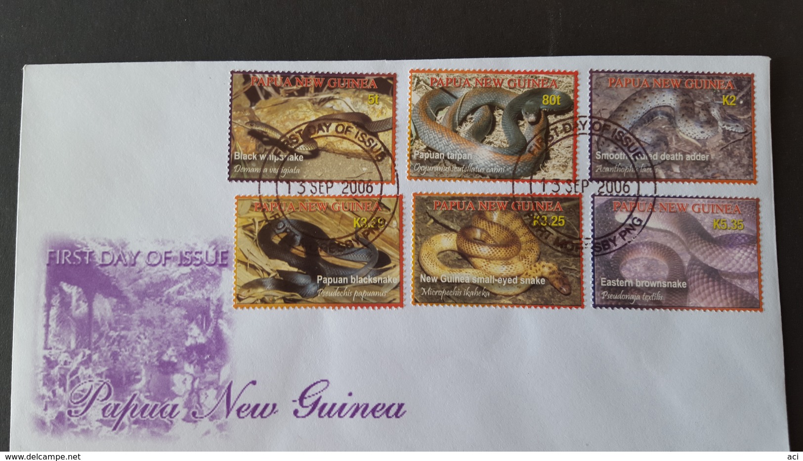 Papua New Guinea 2006 Snakes FDC - Papua New Guinea