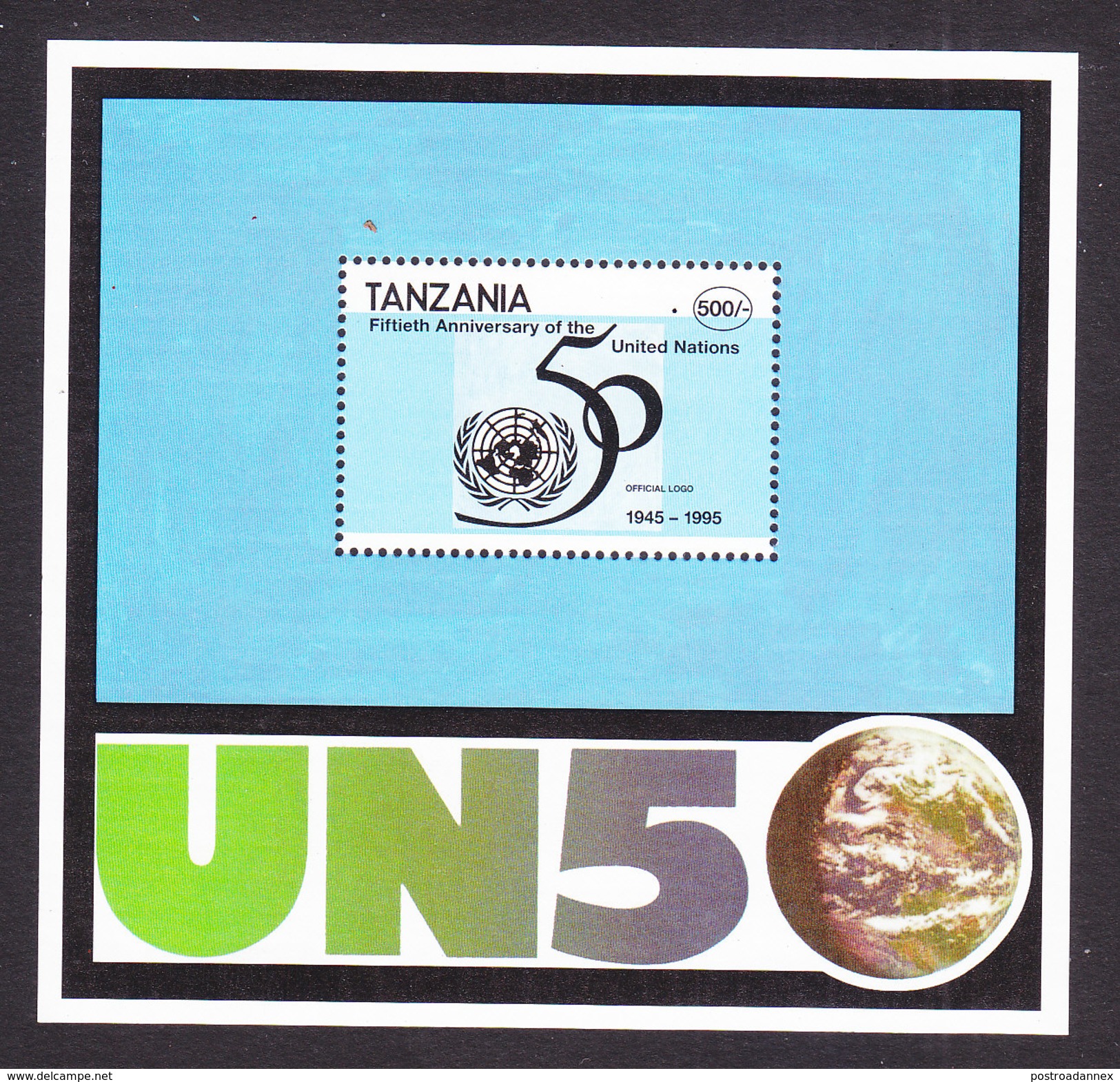 Tanzania, Scott #1372, Mint Never Hinged, 50th Anniversary Of UN, Issued 1995 - Tanzania (1964-...)