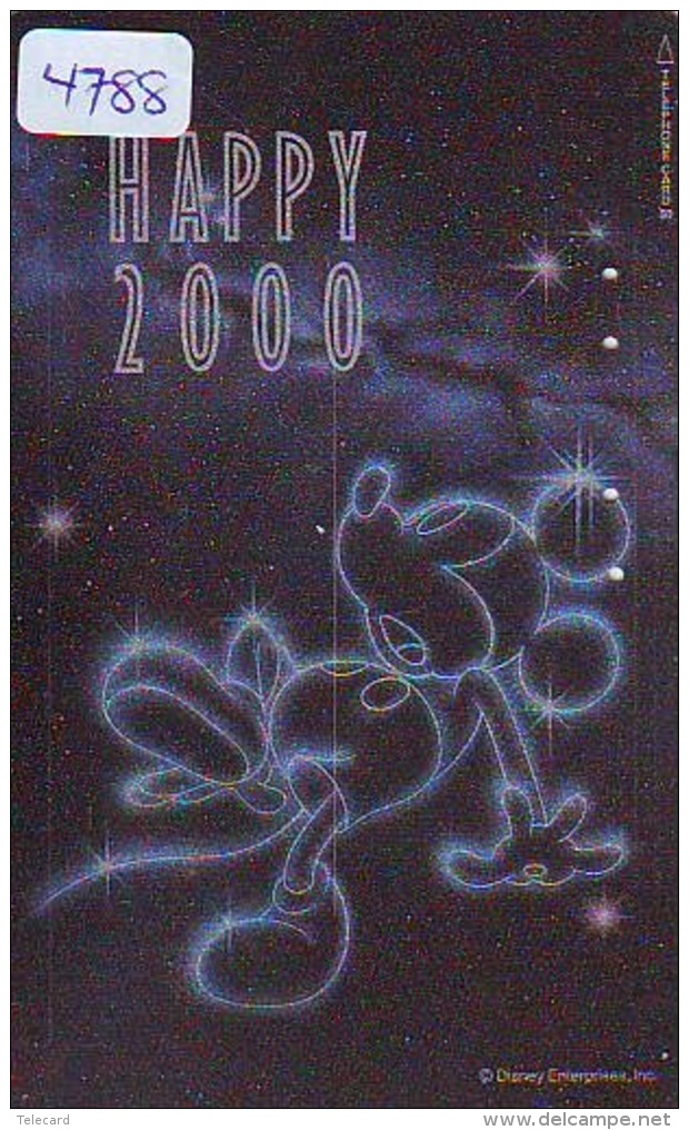 Télécarte Japon * 110-208303 * HAPPY 2000 * DISNEY  DISNEYLAND (4788)  Japan Phonecard - Disney