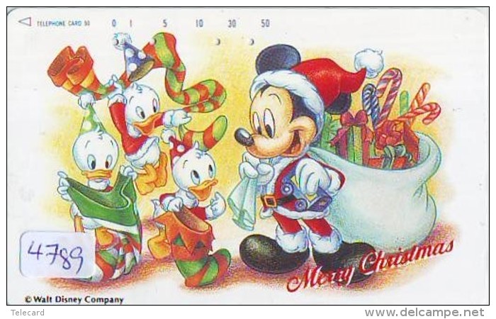 Télécarte Japon * 110-171212 * MERRY CHRISTMAS * DISNEY  DISNEYLAND (4789)  Japan Phonecard - Disney