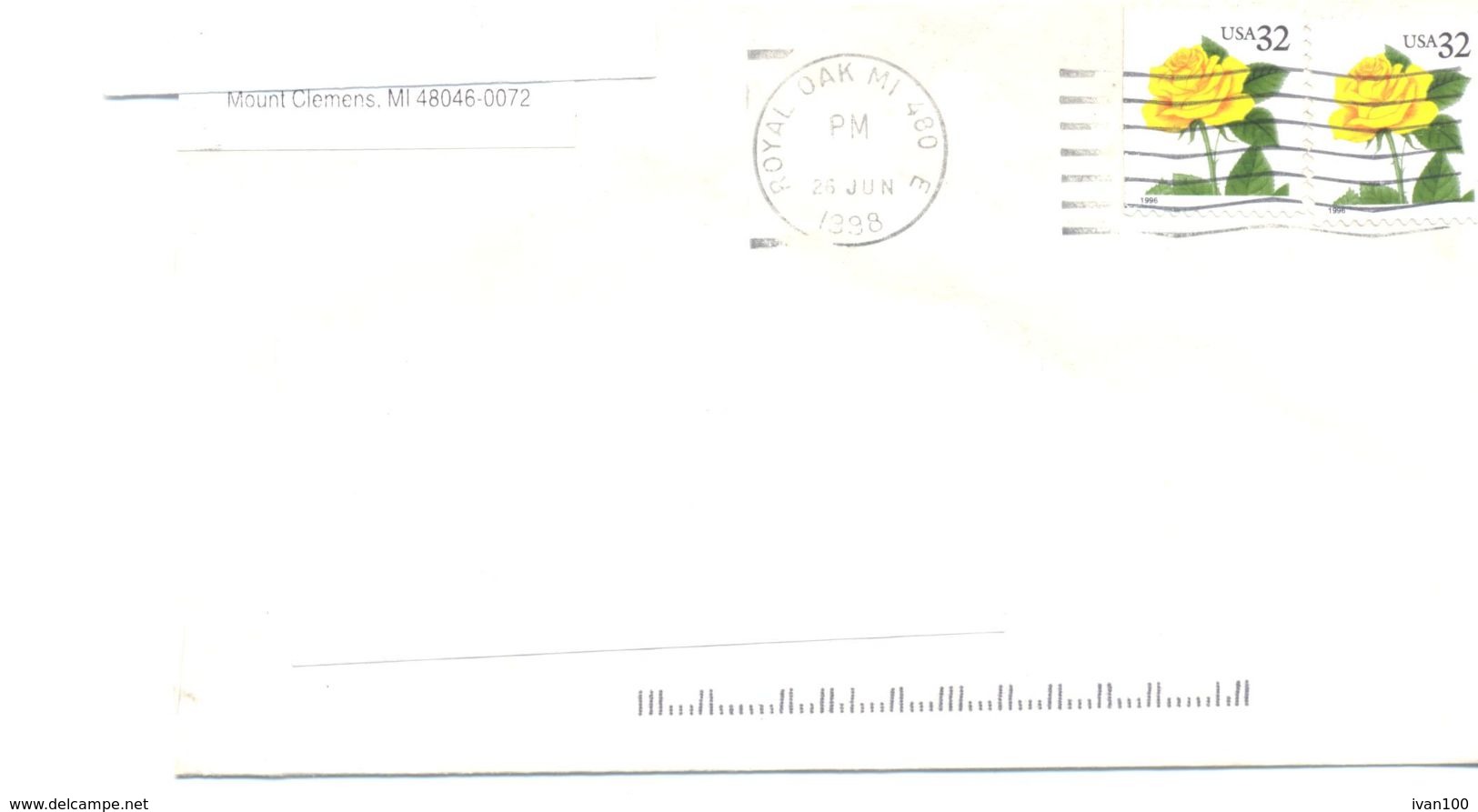 1998. USA, The Letter Sent By Air-mail Post To Moldova - Storia Postale