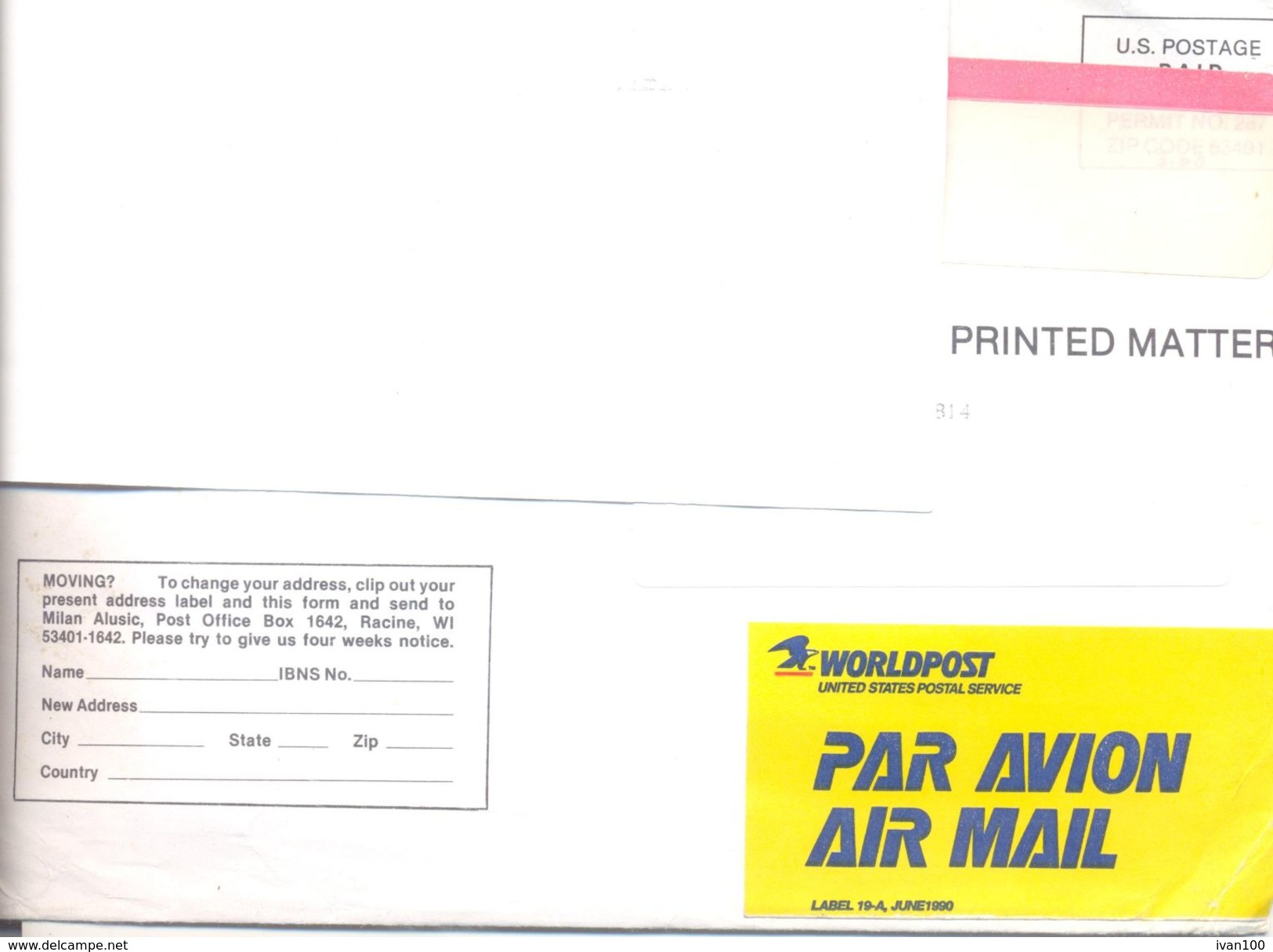 1998. USA, The Letter Sent By Air-mail Post To Moldova - Storia Postale