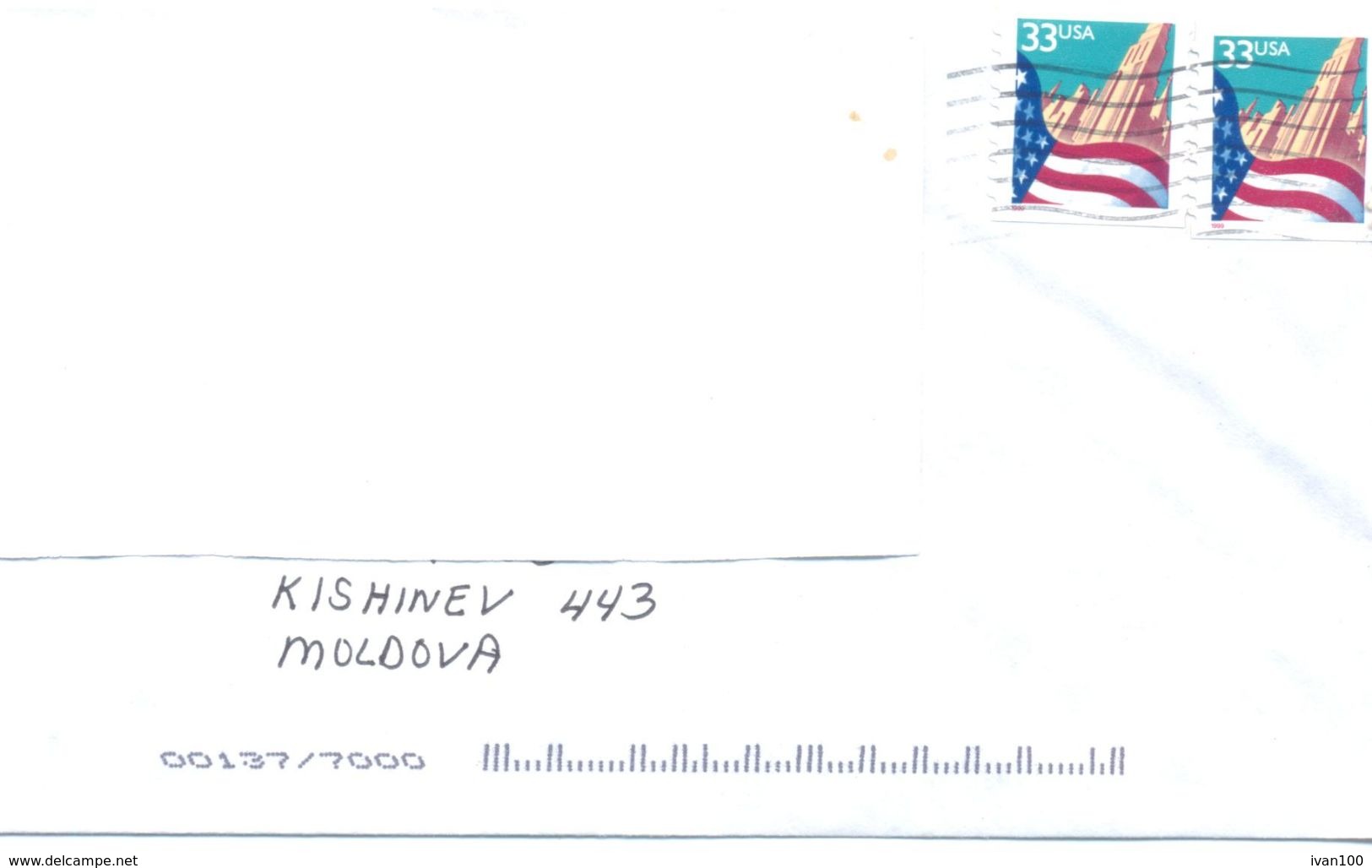 1999. USA, The Letter Sent By Air-mail Post To Moldova - Lettres & Documents