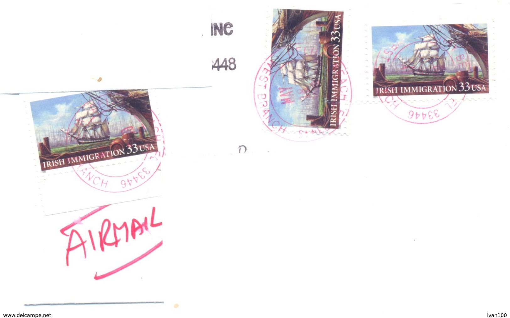 1999. USA, The Letter Sent By Air-mail Post To Moldova - Brieven En Documenten