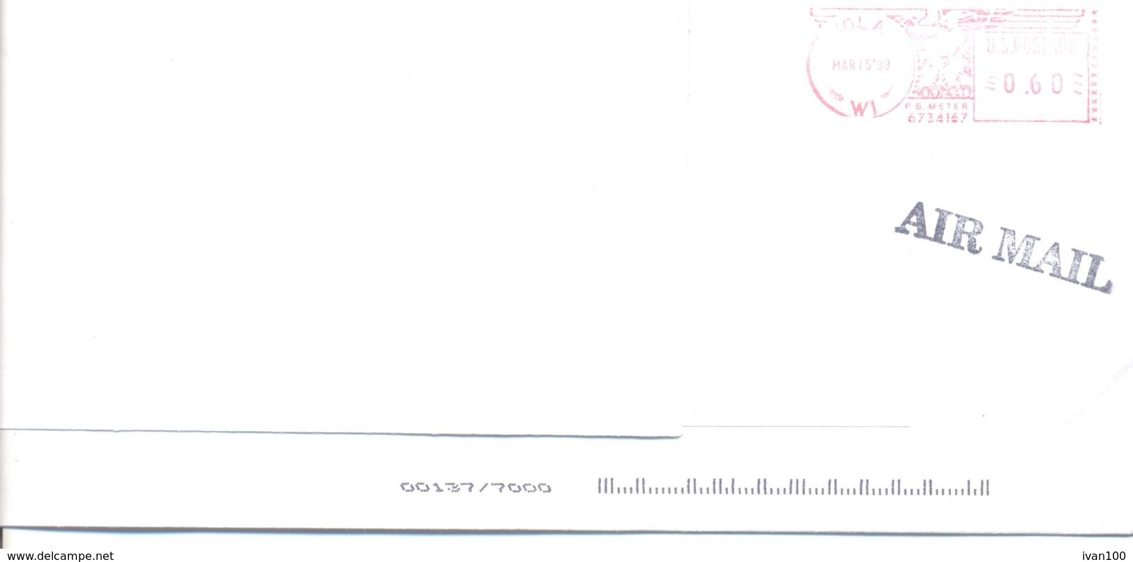 1999. USA, The Letter Sent By Air-mail Post To Moldova - Storia Postale