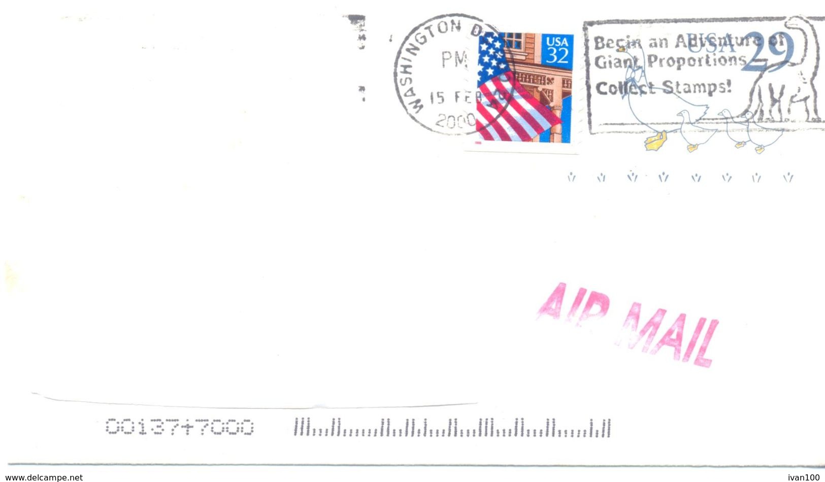 1999. USA, The Letter Sent By Air-mail Post To Moldova - Lettres & Documents