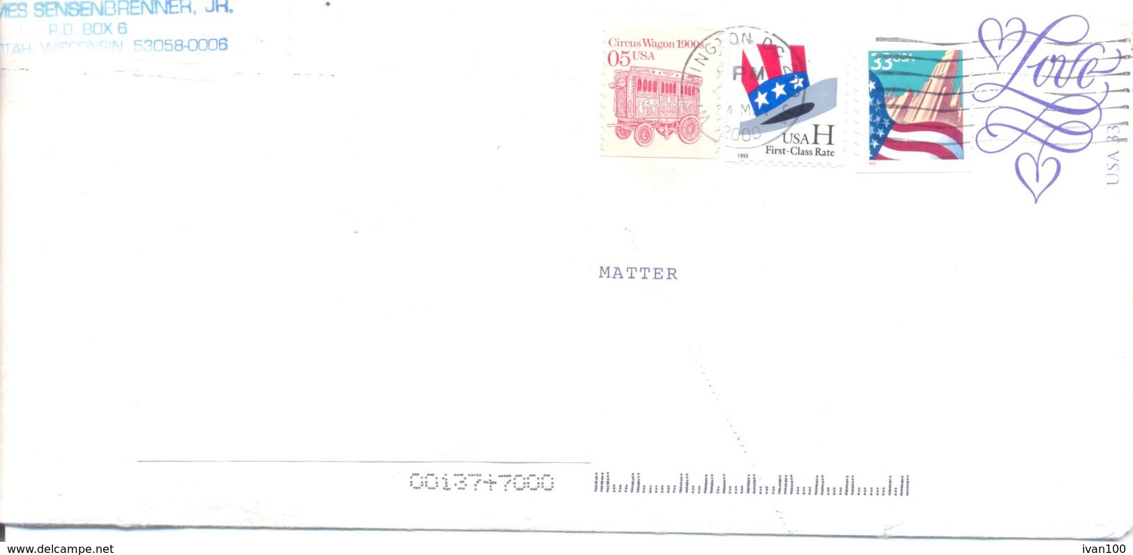 1999. USA, The Letter Sent By Air-mail Post To Moldova - Covers & Documents
