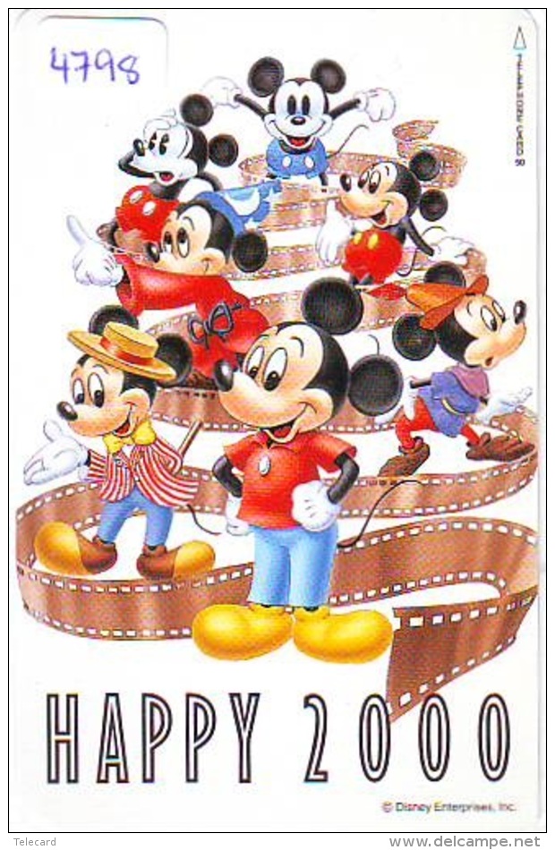 Télécarte Japon * 110-208304 *  DISNEY  DISNEYLAND (4798) TELEFONKARTE  Japan Phonecard * HAPPY 2000 - Disney