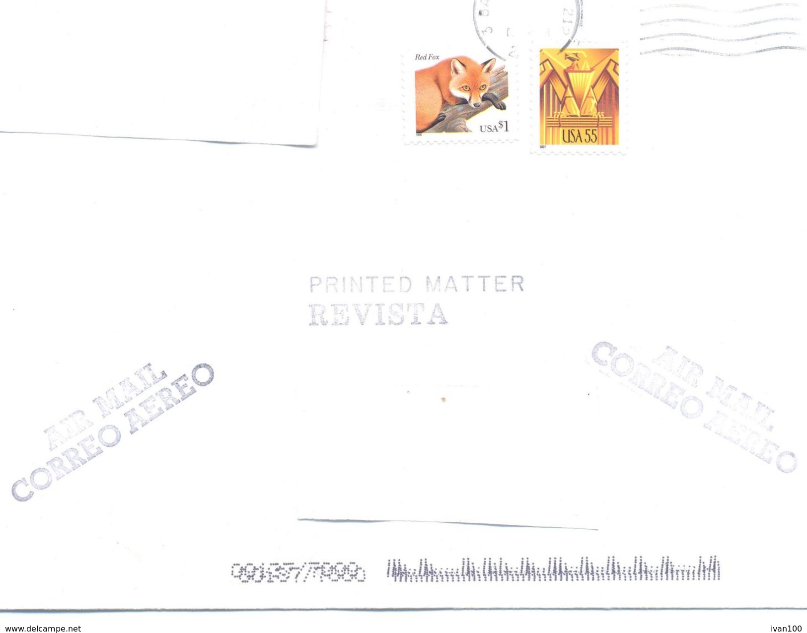 2001. USA, The Letter Sent By Air-mail Post To Moldova - Lettres & Documents