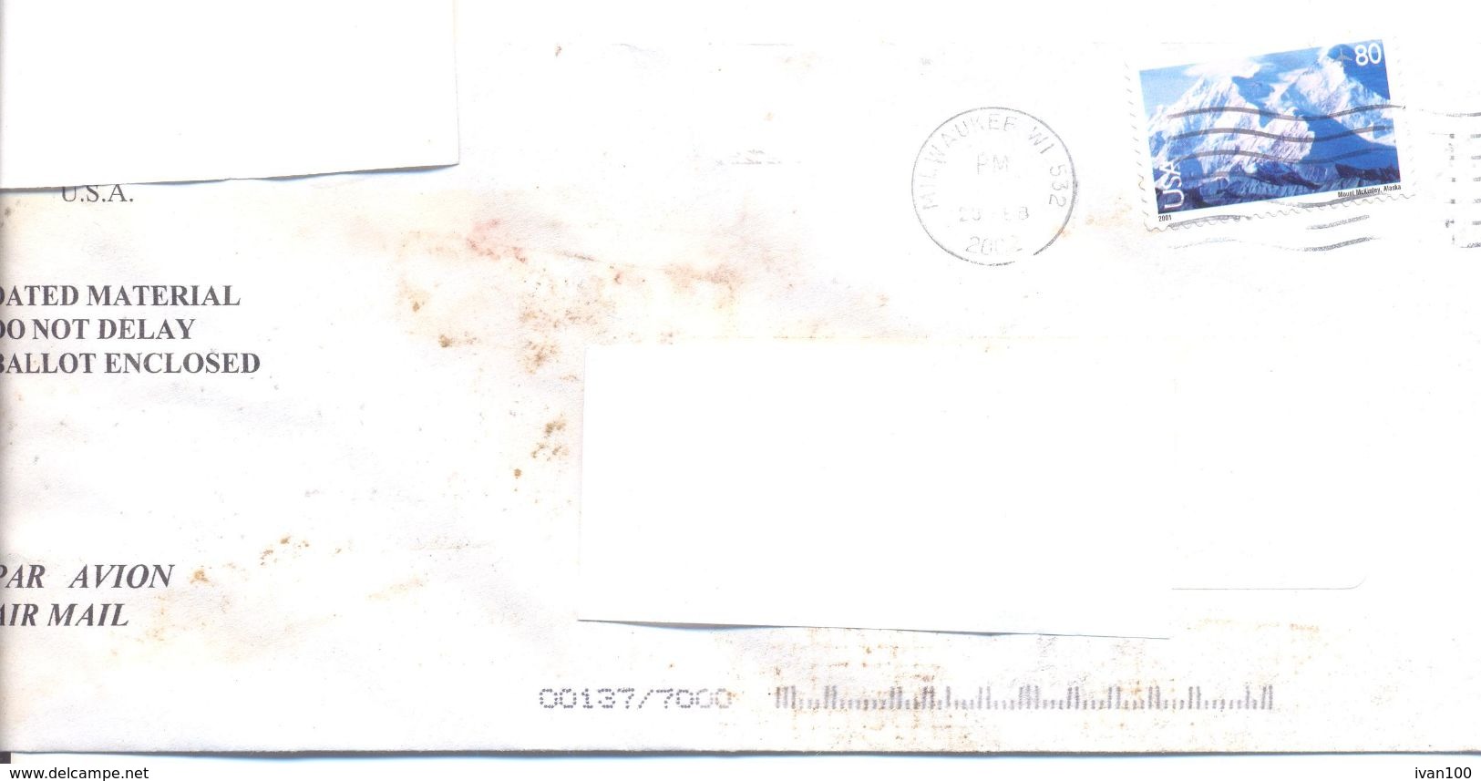 2002. USA, The Letter Sent By Air-mail Post To Moldova - Briefe U. Dokumente