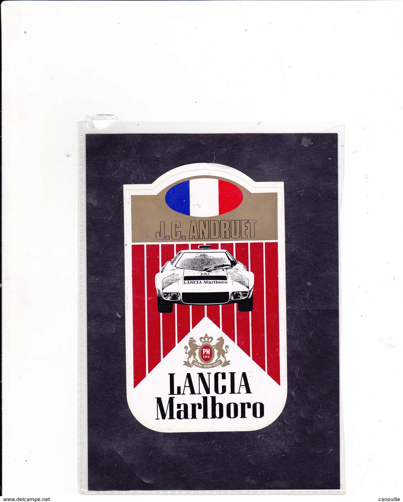 Sticker Marlboro - Lancia - J.C. Andruet - Car Racing - F1