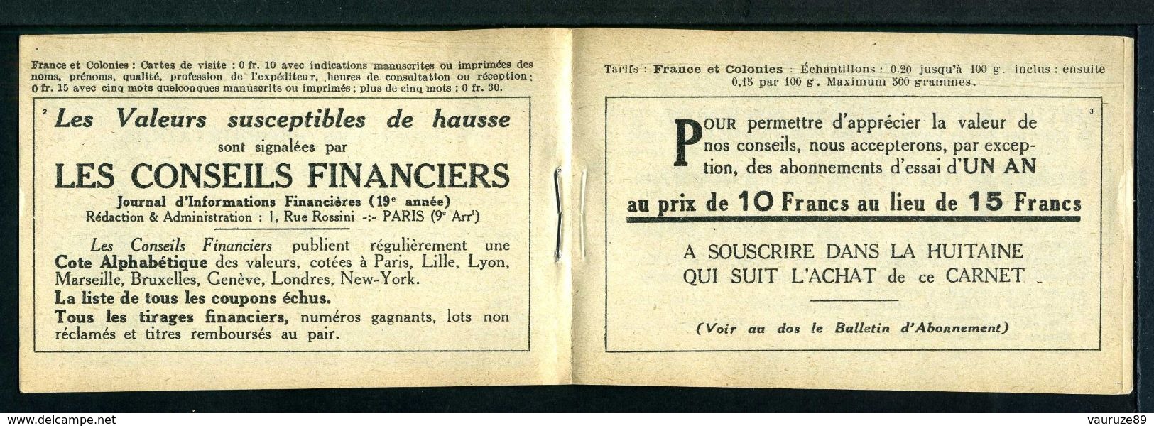 Carnets 192-C2 Et C5 Semeuse 30c Bleu - Couverture Vide Série 101 O - Autres & Non Classés