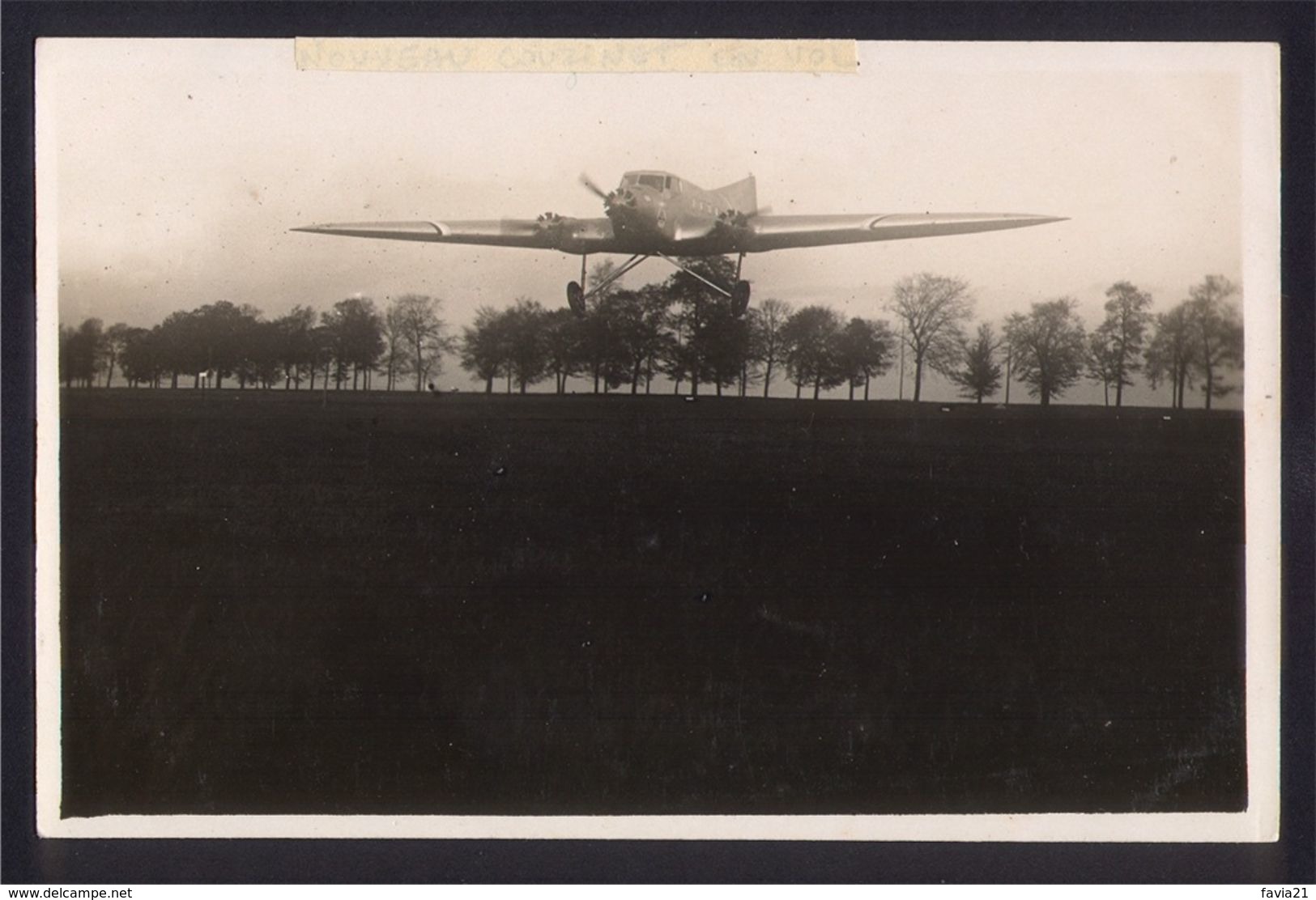CPA AVIATION -   Carte Photo ANDRE - COUZINET Type 30 à L'atterrissage - MERMOZ - ....-1914: Précurseurs
