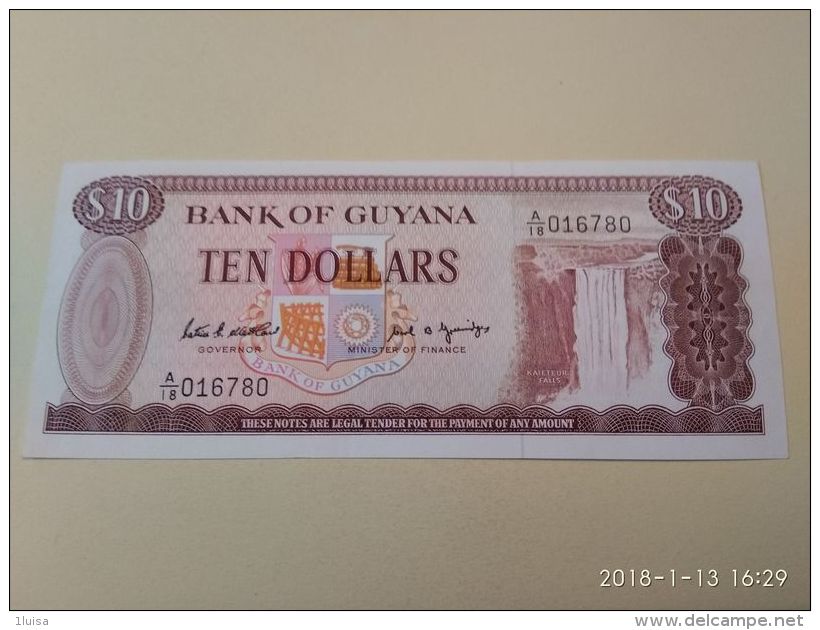 10 Dollars 1989 - Guyana