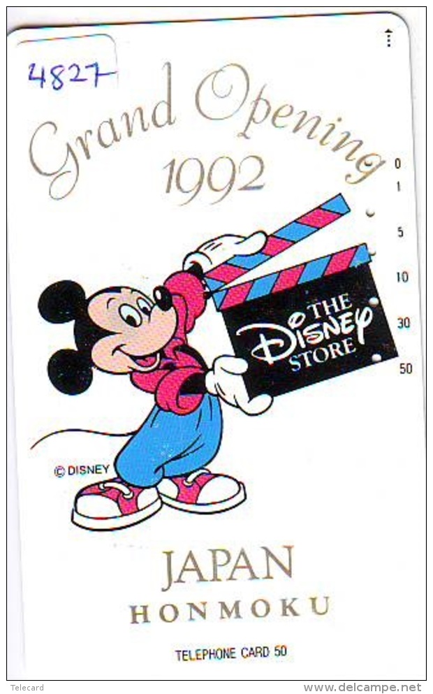 Télécarte JAPON * 110-131821 * DISNEY STORE (4827b) PHONECARD JAPAN * Telefonkarte * GRAND OPENING - Disney