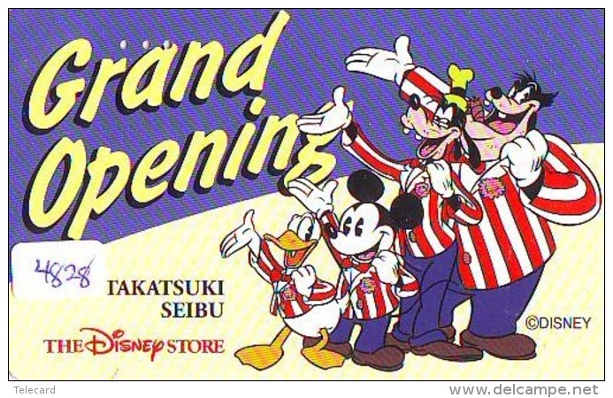 Télécarte JAPON * 110-170155 * DISNEY STORE (4828) PHONECARD JAPAN * Telefonkarte * GRAND OPENING - Disney