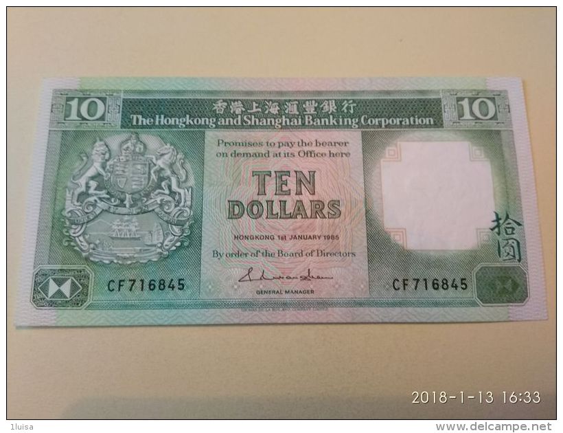 10 Dollars 1985 - Hong Kong