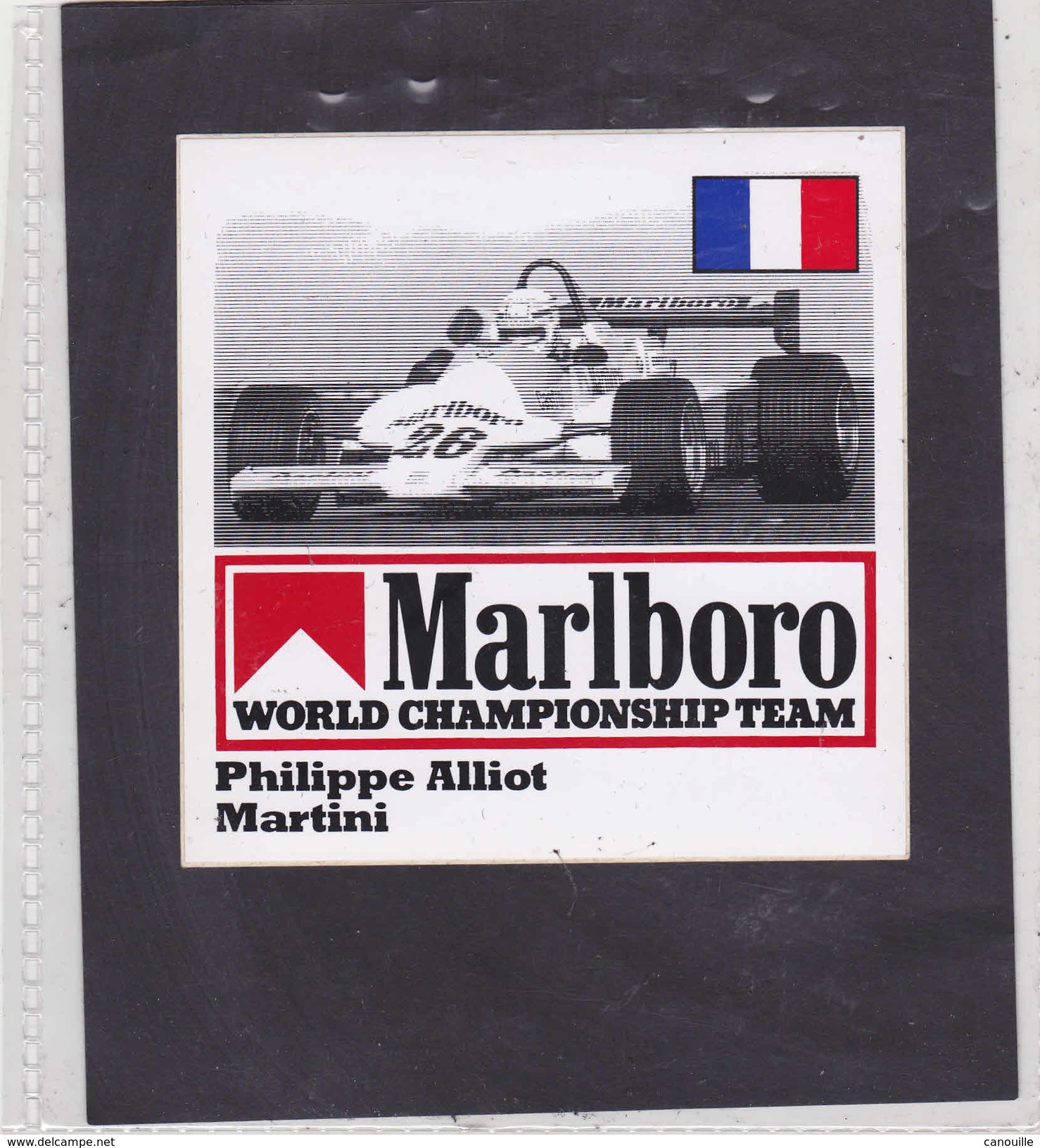 Sticker Marlboro Philippe Alliot - Martini - Car Racing - F1