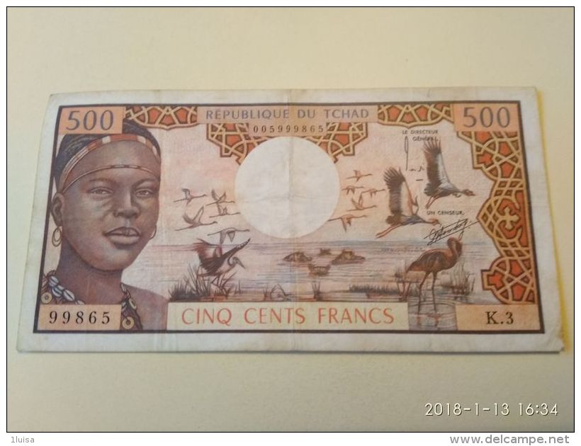 500 Francs 1974 - Chad