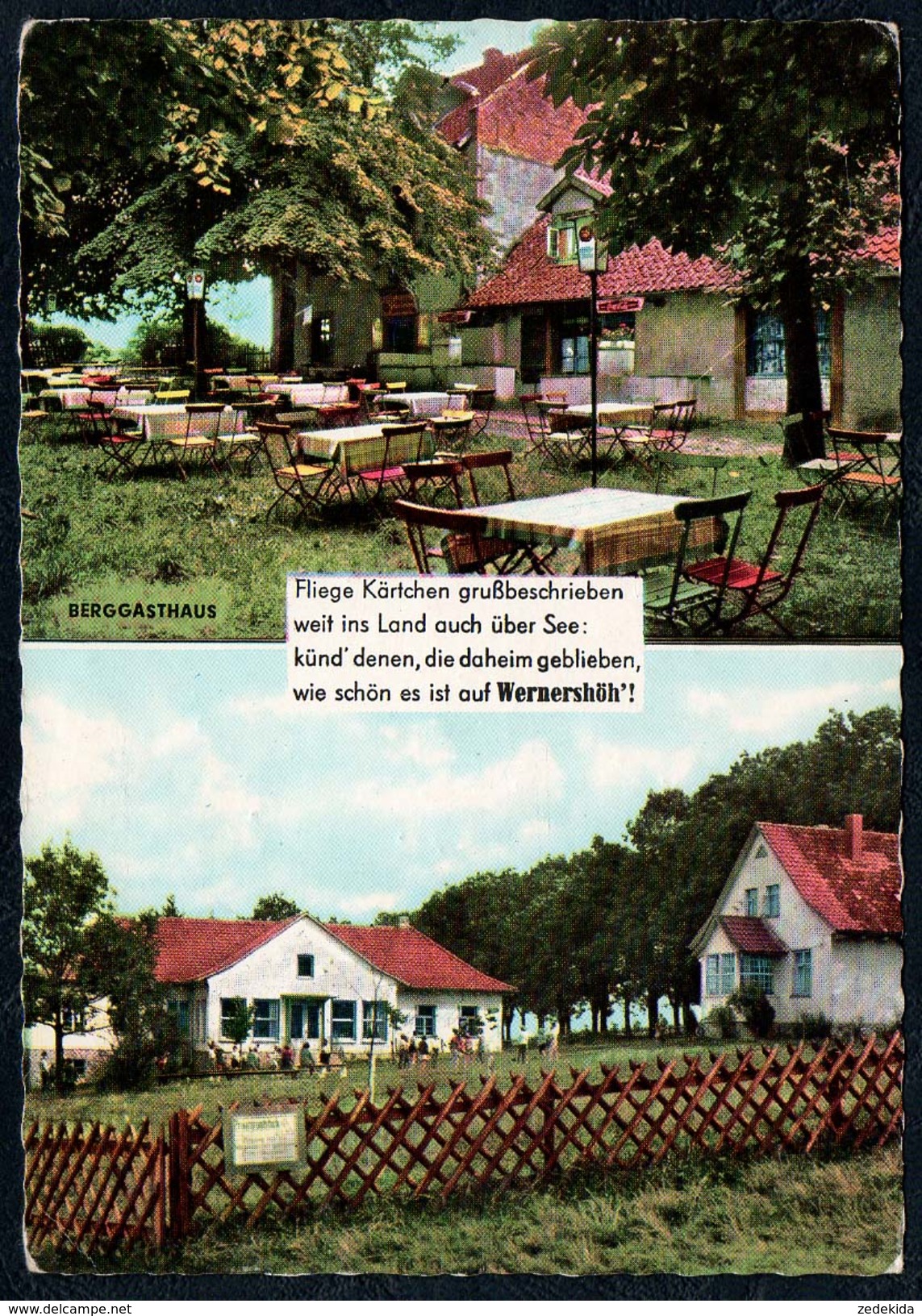 B0545 - Berggasthaus Wernershöhe Kr. Alfeld - Gaststätte - Gel 1965 - Werner Mempel - Alfeld