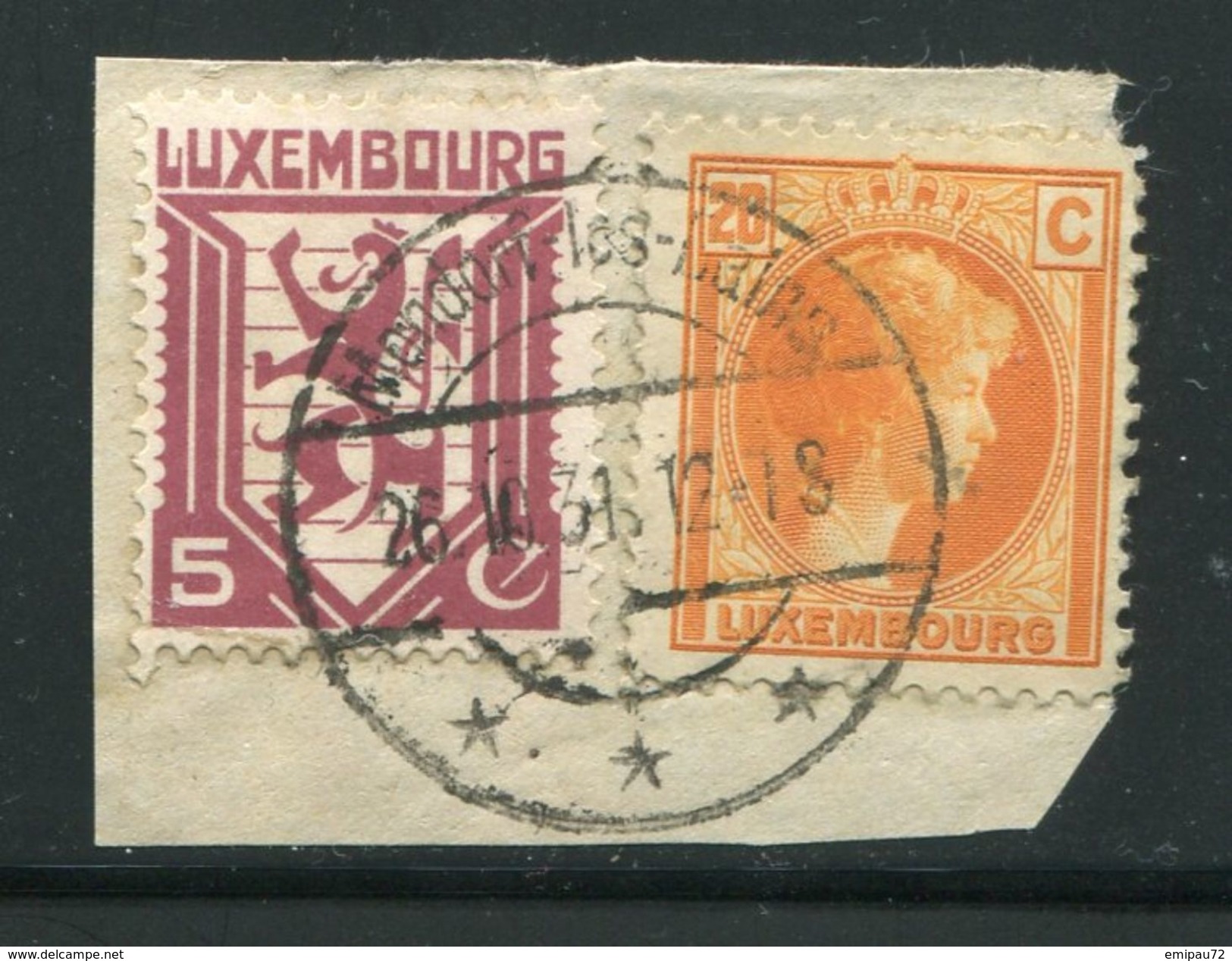 LUXEMBOURG- Y&T N°166 Et 213- Oblitérés Sur Fragment - Sonstige & Ohne Zuordnung