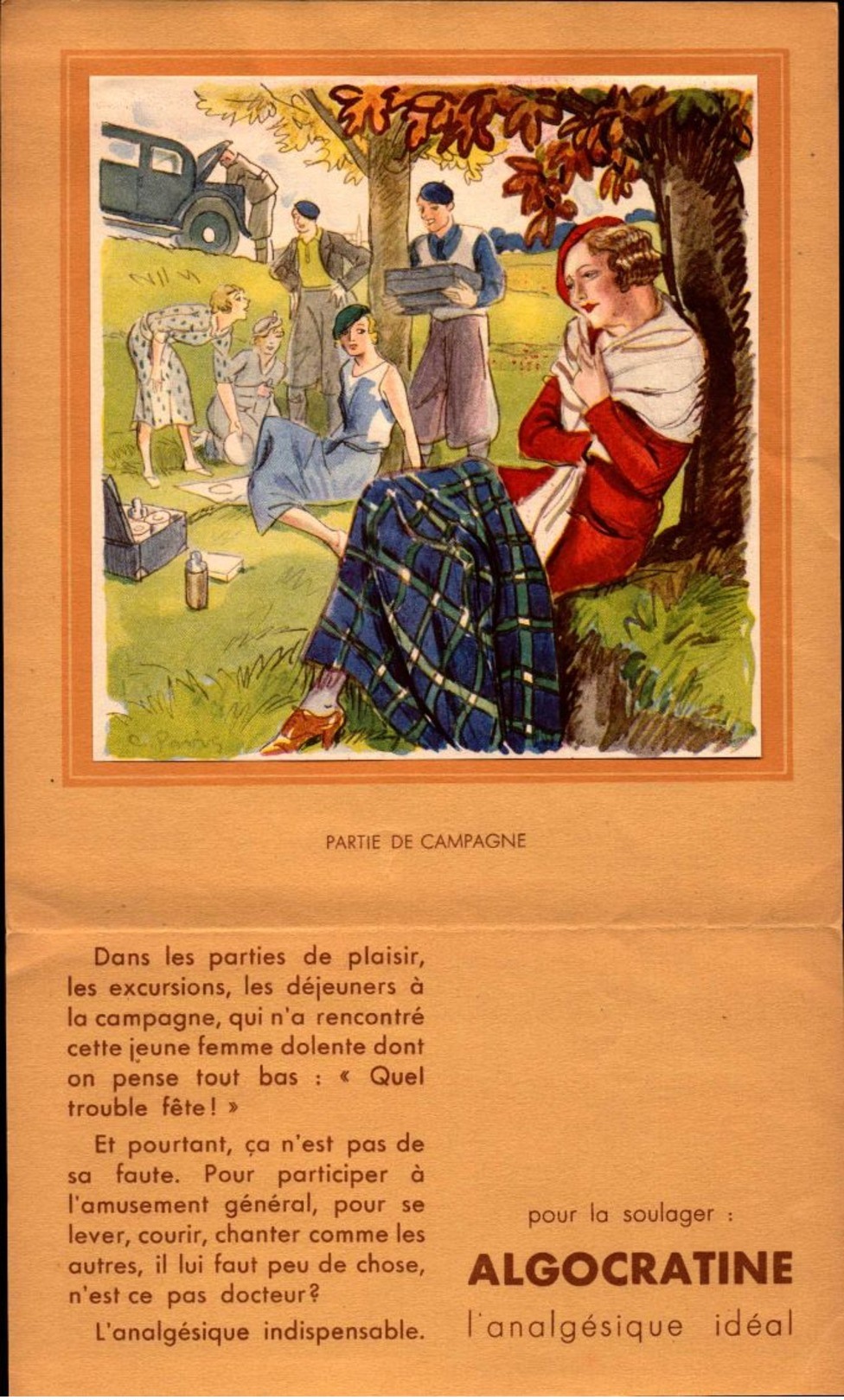 Lot De 8 Publicités Anciennes - Algocratine Analgésique - Scènes De La Vie D'une Femme - R/V - Bill-826 - Publicités