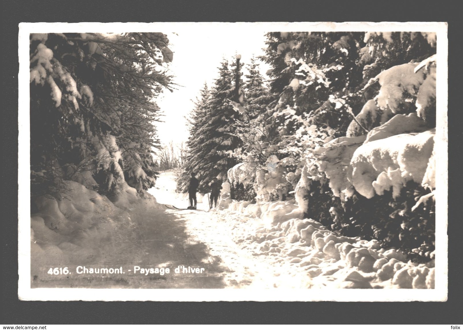 Chaumont-sur-Neuchatel / Chaumont - Paysage D'hiver - Publicité Chaumont & Golf Hotel - 1955 - Neuchâtel