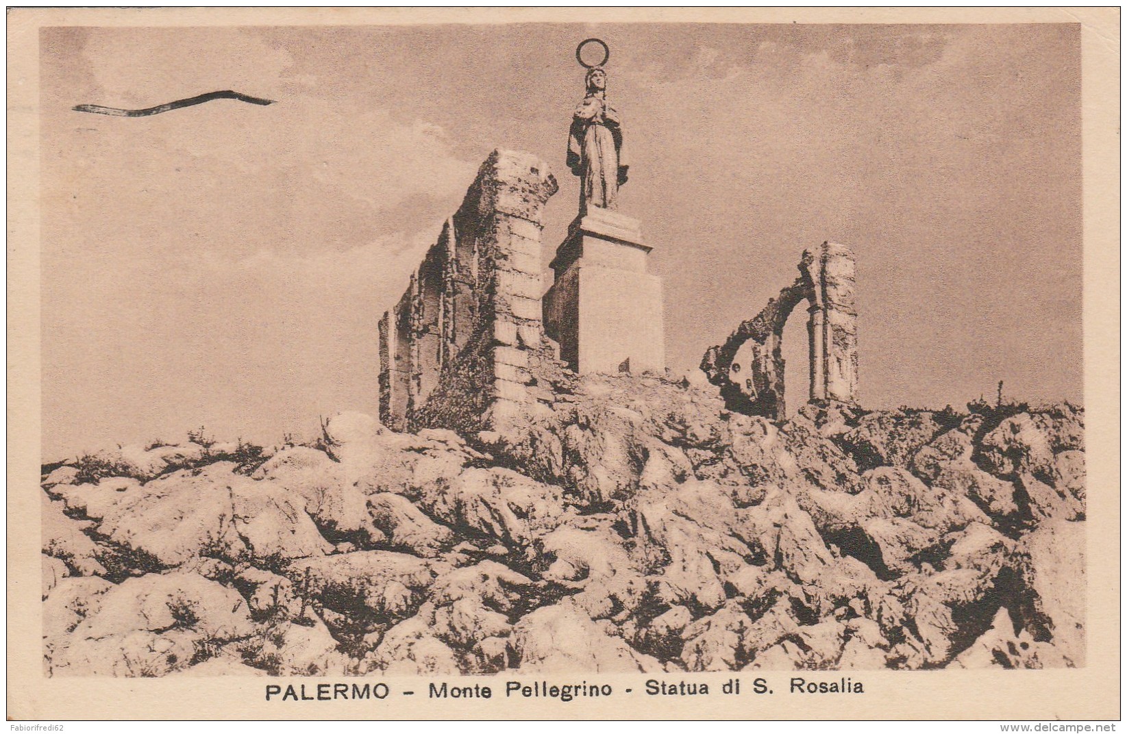 CARTOLINA VIAGGIATA PRIMI 900 PALERMO STATUA S.ROSALIA (CT38 - Palermo