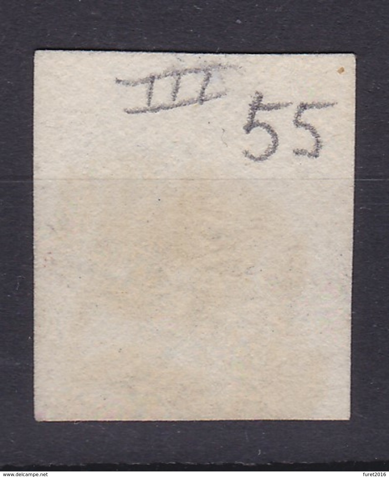 N° 7 Margé Planche III Position 55 Griffe Inter Cadre - 1851-1857 Medaillen (6/8)