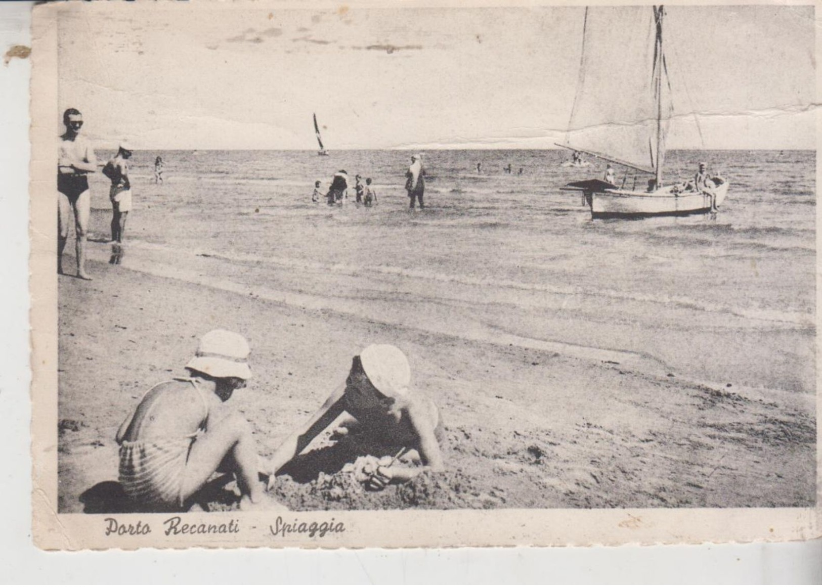 Porto Recanati Macerata Spiaggia 1950 - Macerata