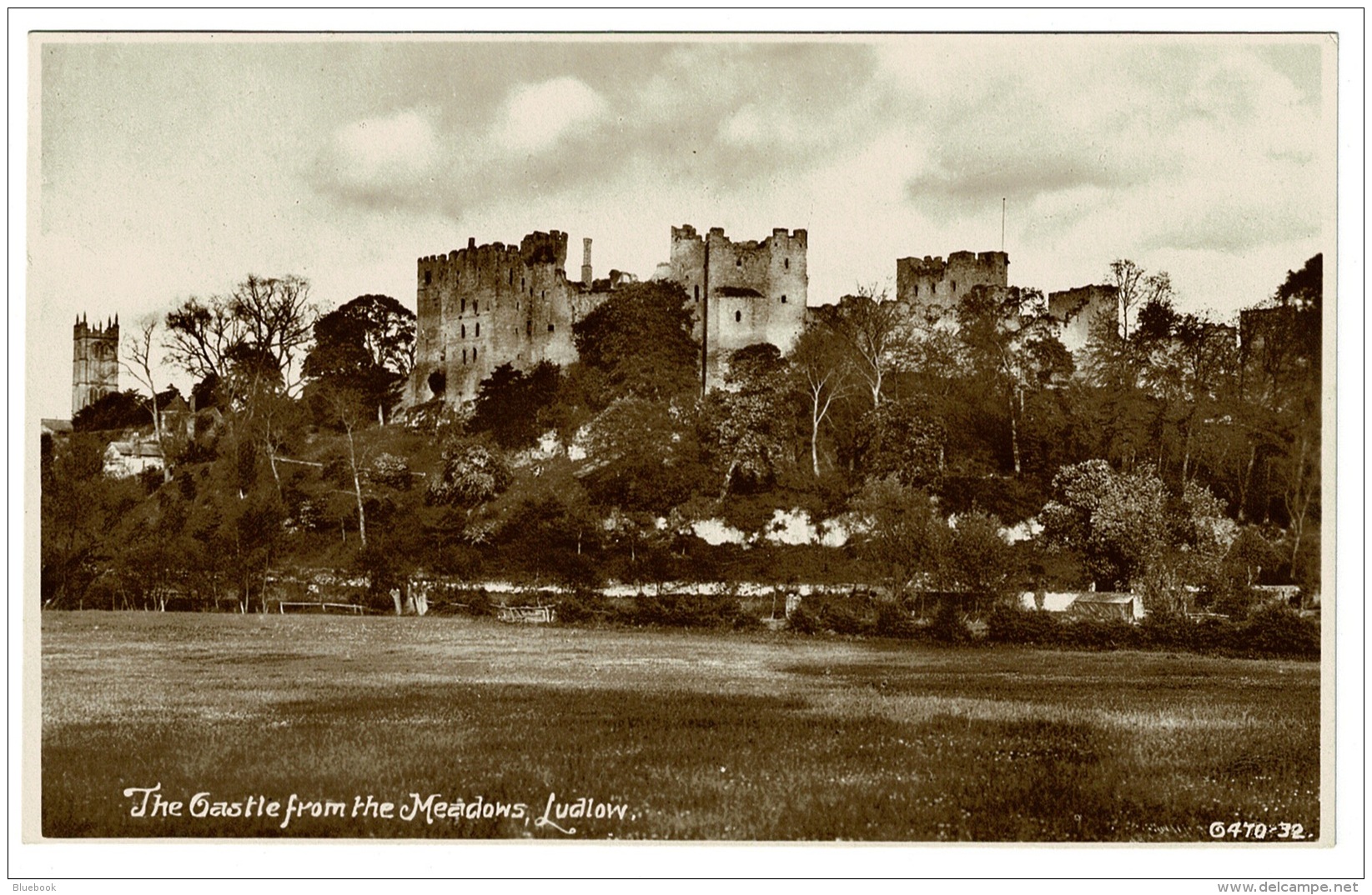 RB 1184 -  Early Postcard - Ludlow Castle From The Meadows - Shropshire - Shropshire