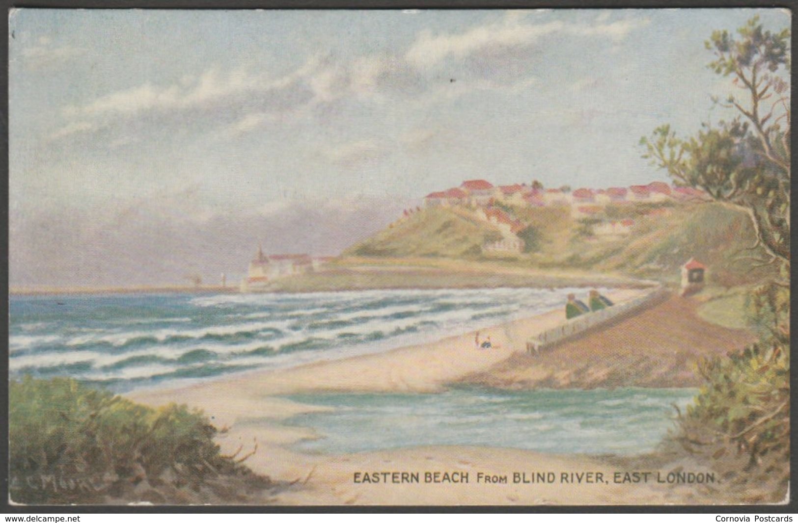 Eastern Beach From Blind River, East London, South Africa, C.1920s - Perry & Co Postcard - South Africa