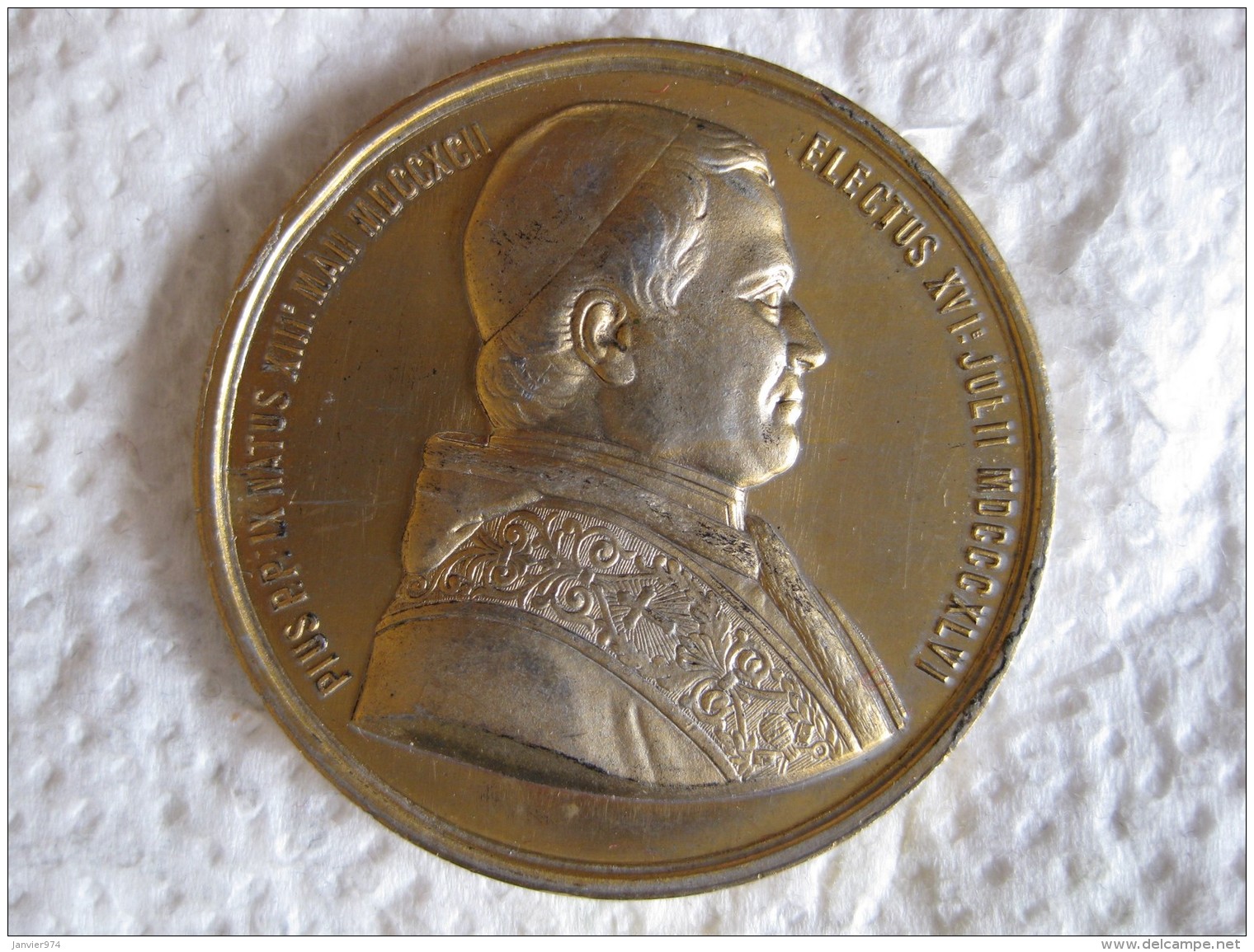 Médaille Papale PIE IX Concile &OElig;cuménique 8 Décembre 1869 Par MASSONNET - Other & Unclassified