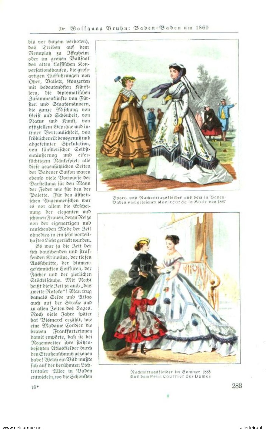 Baden-Baden Um 1860 /  Artikel, Entnommen Aus Zeitschrift /1936 - Packages