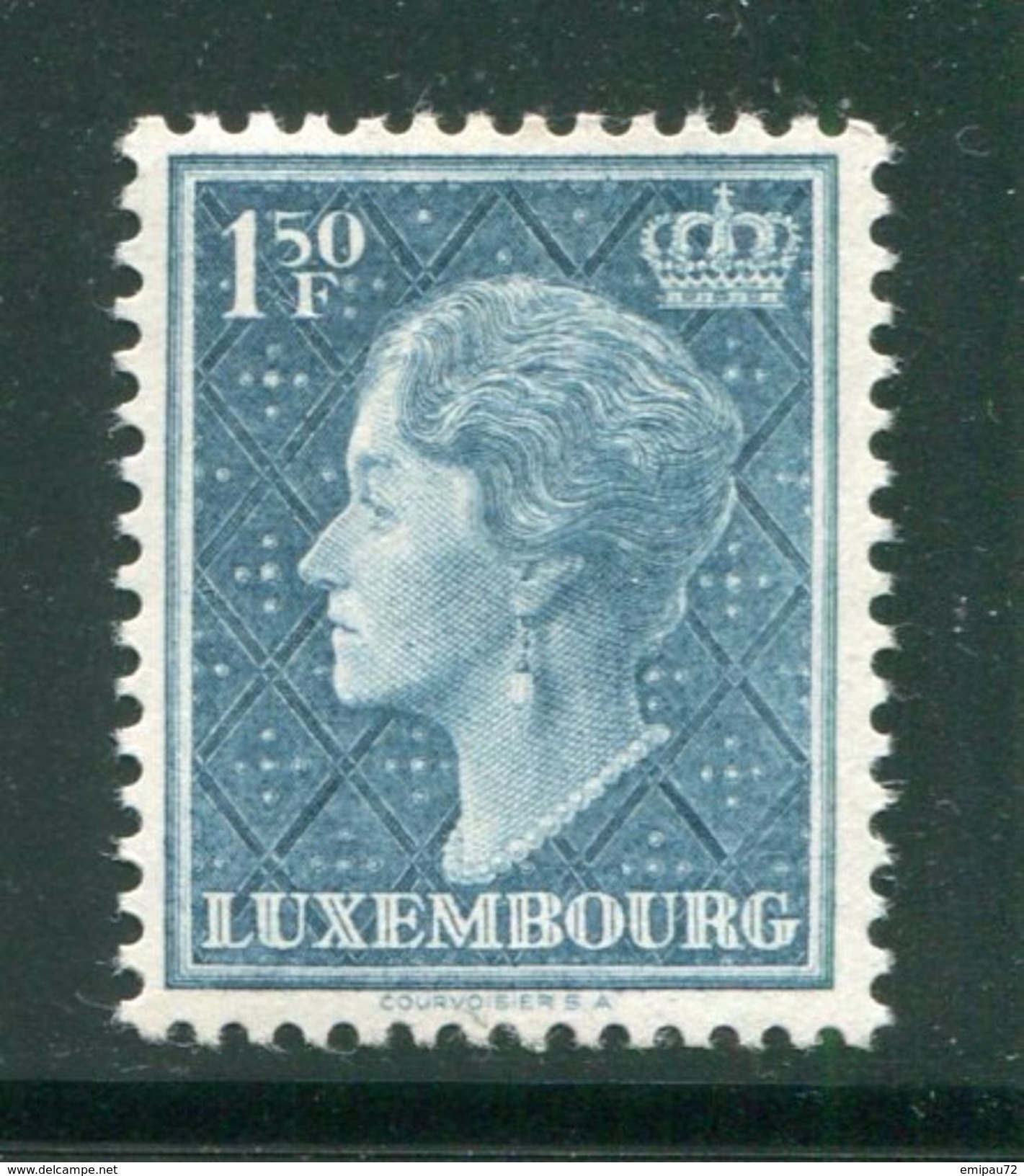 LUXEMBOURG- Y&T N°419- Neuf Avec Charnière * - 1948-58 Charlotte Left-hand Side