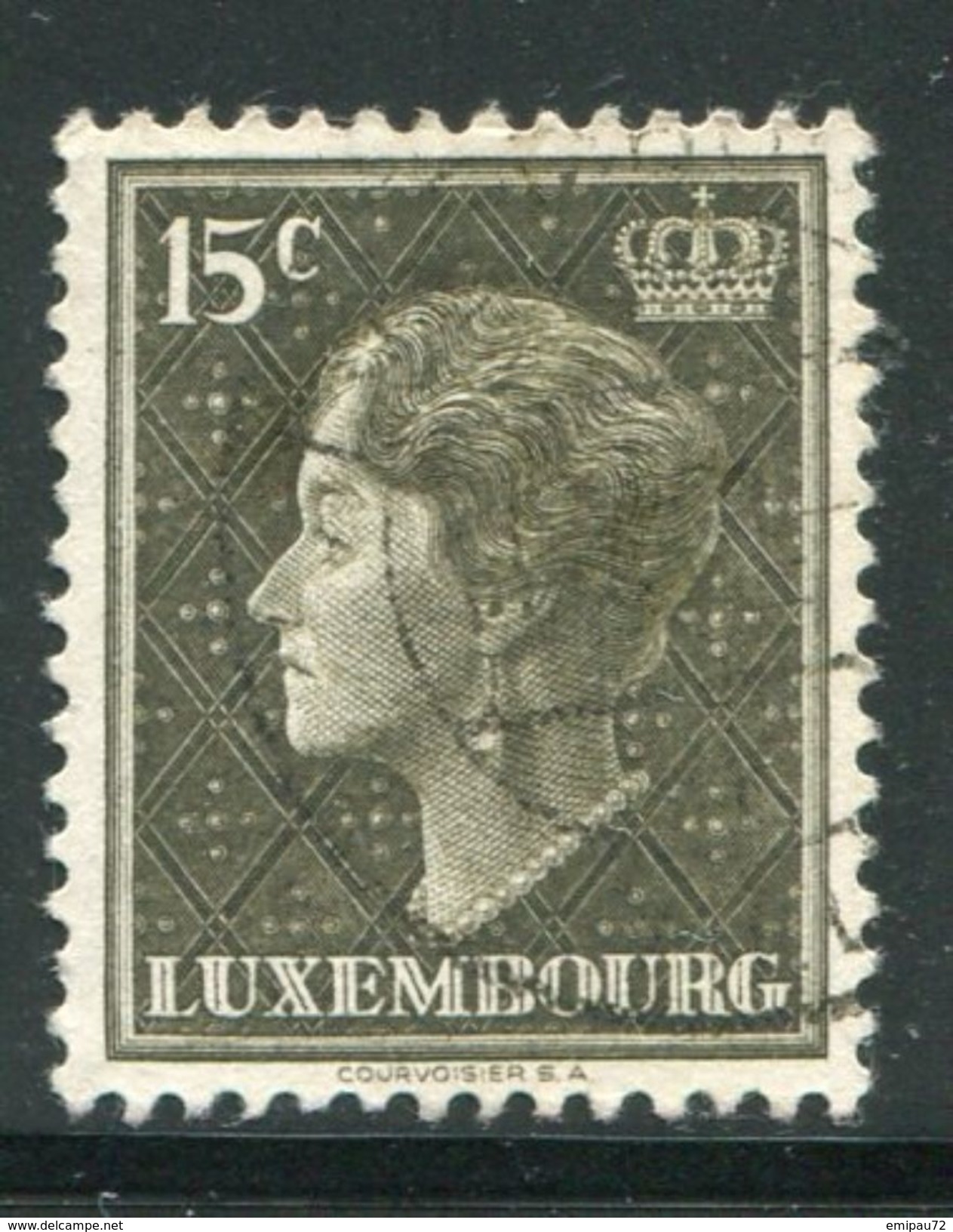 LUXEMBOURG- Y&T N°414- Oblitéré - 1948-58 Charlotte De Profil à Gauche