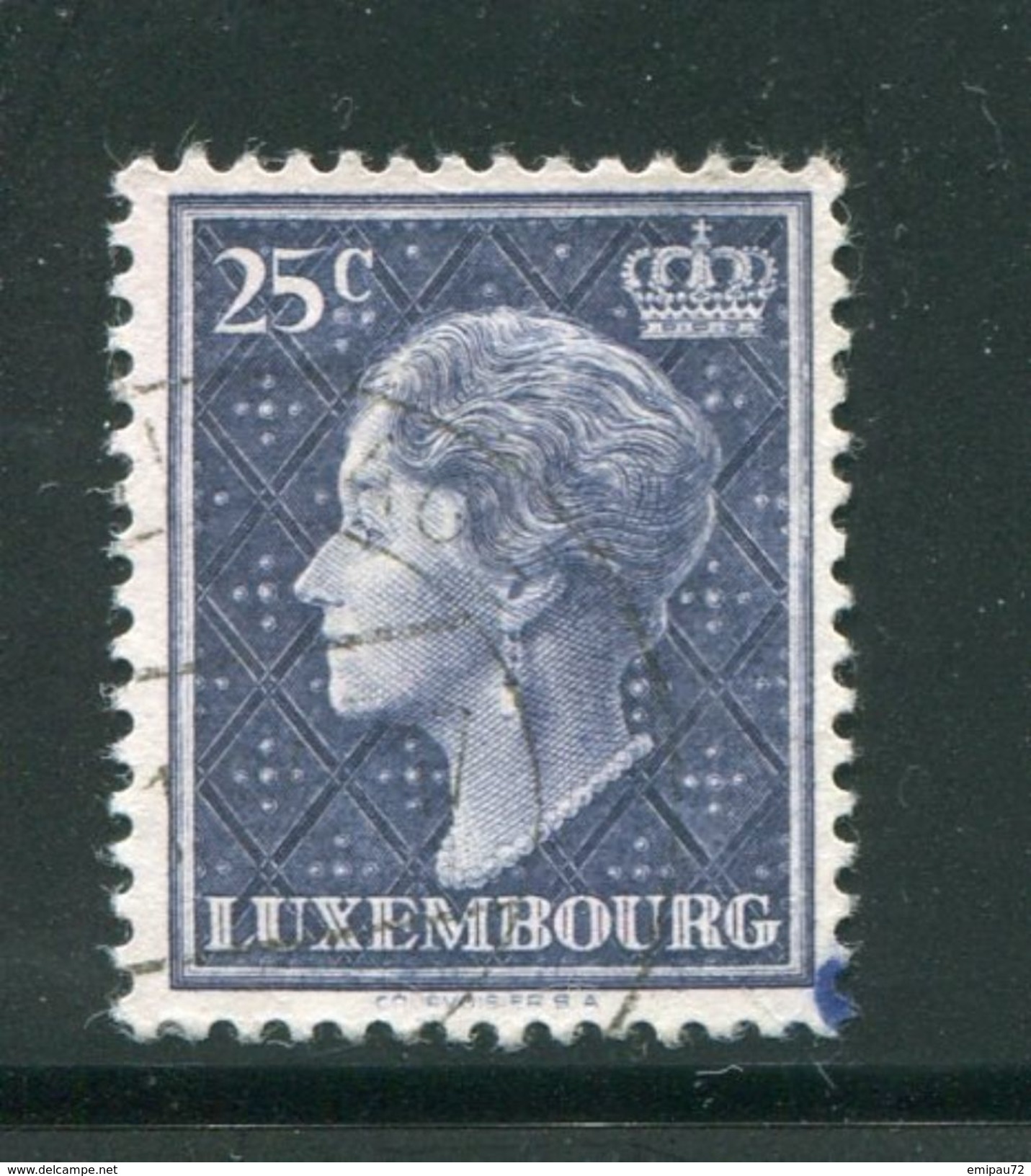 LUXEMBOURG- Y&T N°415- Oblitéré - 1948-58 Charlotte Left-hand Side