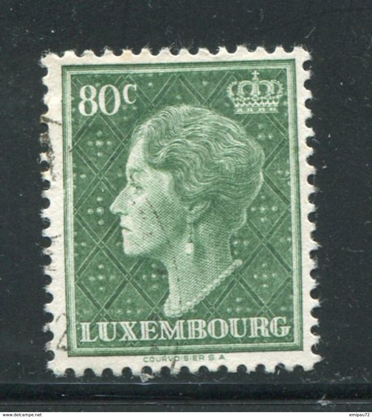 LUXEMBOURG- Y&T N°417- Oblitéré - 1948-58 Charlotte Left-hand Side