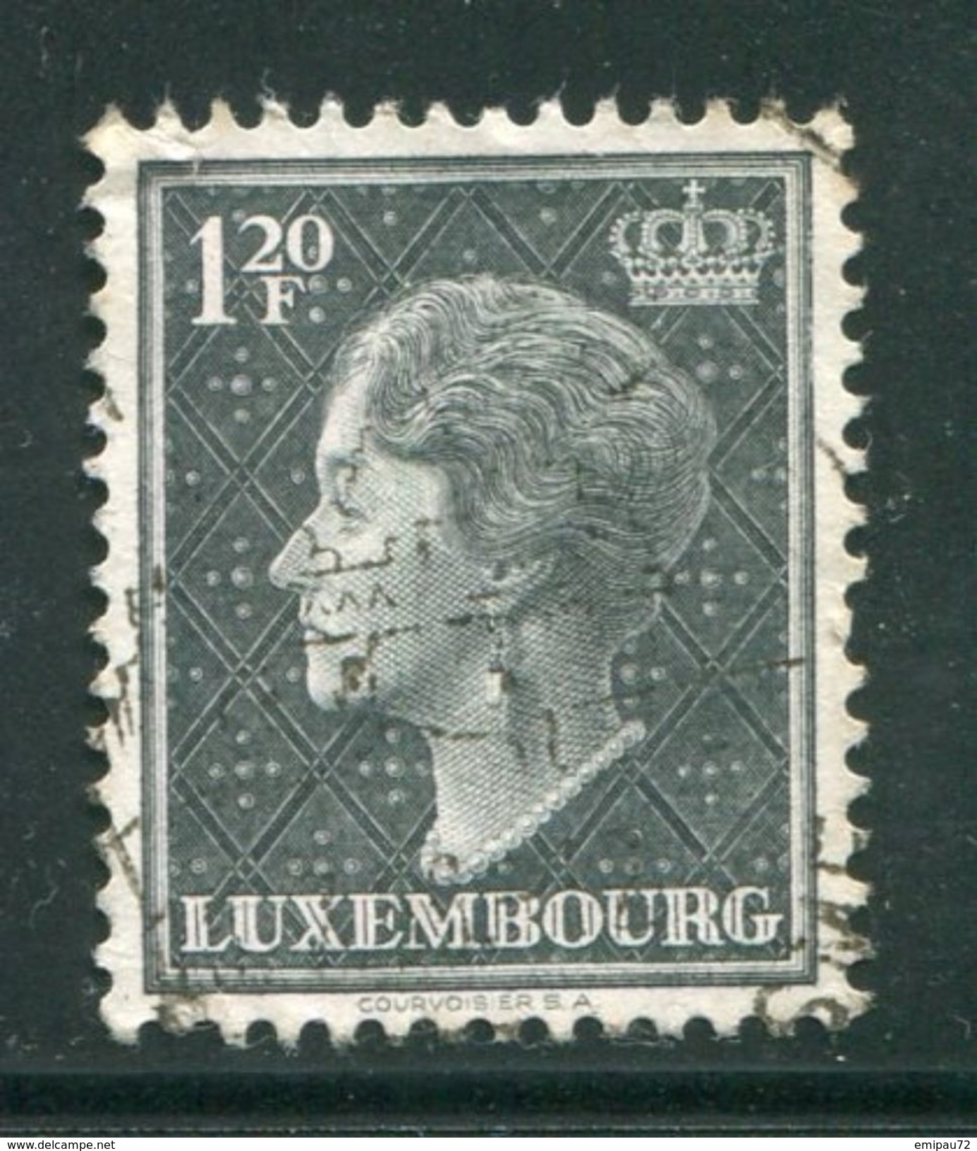 LUXEMBOURG- Y&T N°418A- Oblitéré - 1948-58 Charlotte Di Profilo Sinistro