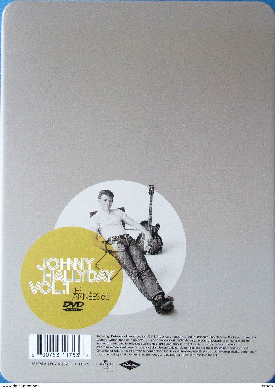 Brade Coffret 3 DVD Johnny Hallyday Années 60 Dans Boîte Métal Neuve - DVD Musicales