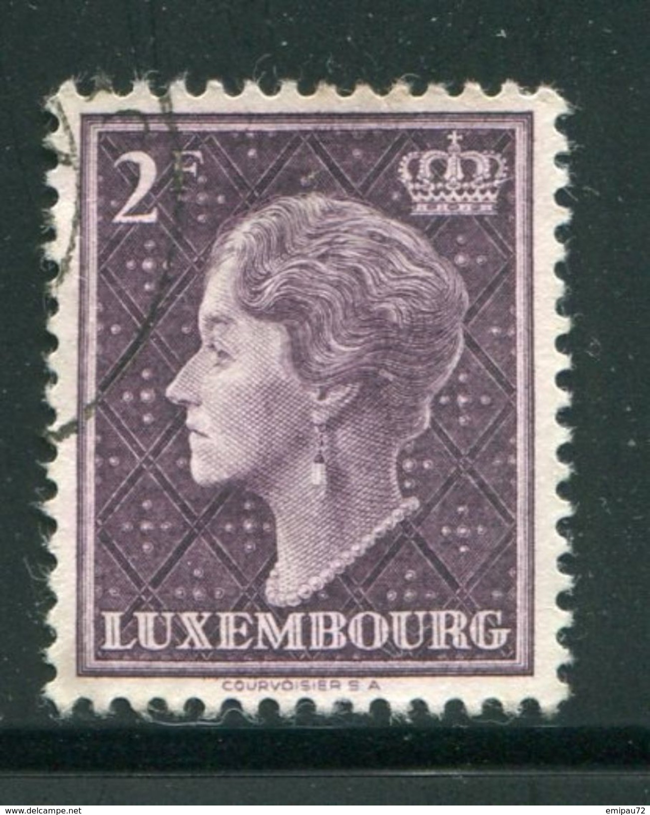 LUXEMBOURG- Y&T N°421- Oblitéré - 1948-58 Charlotte Left-hand Side