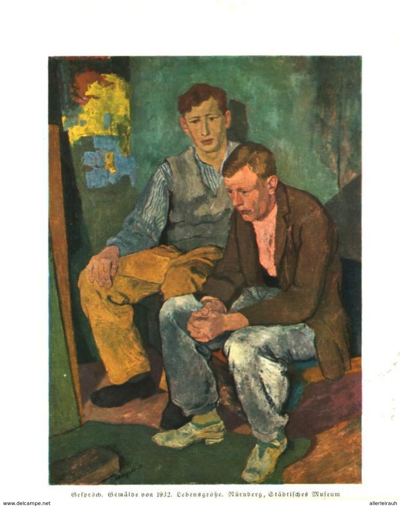 Gespräch (nach Einem Gemälde Von Karl Schlageter) /  Druck, Entnommen Aus Zeitschrift /1936 - Colis
