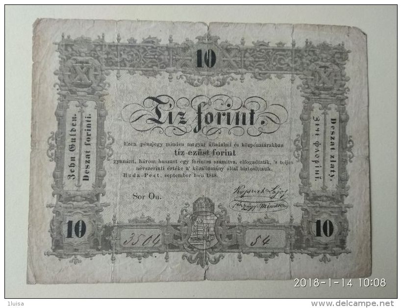 10 Fiorini 1848 - Ungheria