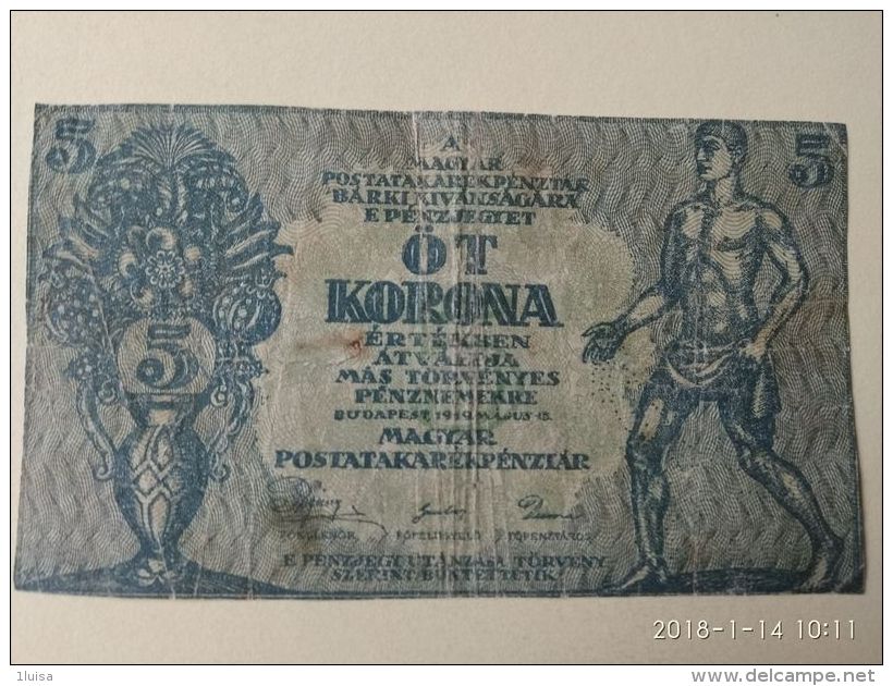 5 Korona 1919 - Ungheria