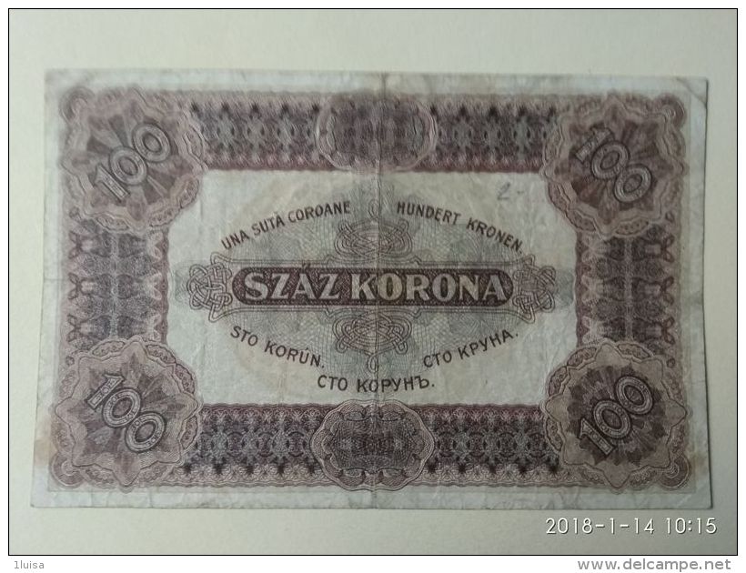 100 Korona  1920 - Ungheria