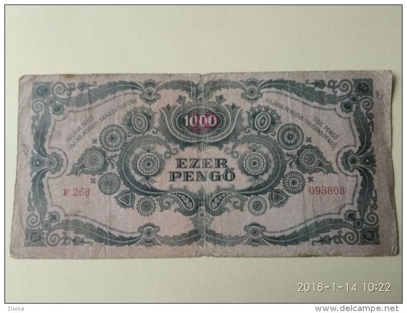 1000 Pengo 1945 - Ungheria